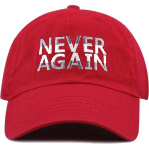 image:imageThe Hat Depot Never Again amp Enough School Walk Out amp Gun Control Embroidered Cotton Baseball Cap HatNever Againred