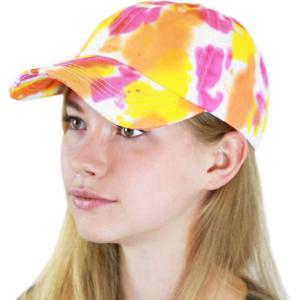 image:imageThe Hat Depot Unisex 100 Cotton Tie Dye Low Profile Washed Baseball CapG