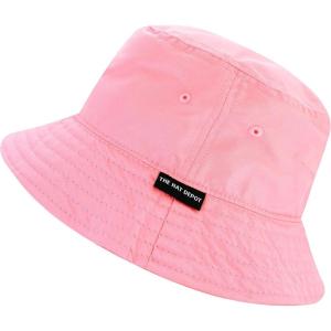 image:imageThe Hat Depot Youth Kids Washed Cotton amp Lightweight Nylon Packable Bucket Travel Hat Cap2 Lightweight  Light Pink