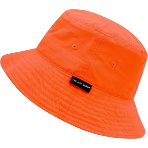 image:imageThe Hat Depot Youth Kids Washed Cotton amp Lightweight Nylon Packable Bucket Travel Hat Cap2 Lightweight  Neon Orange