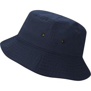 image:imageThe Hat Depot Youth Kids Washed Cotton amp Lightweight Nylon Packable Bucket Travel Hat CapNavy