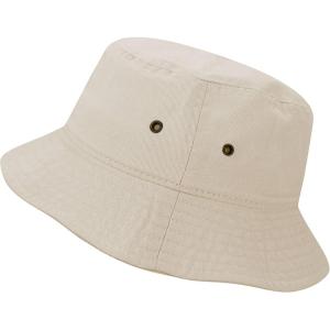 image:imageThe Hat Depot Youth Kids Washed Cotton amp Lightweight Nylon Packable Bucket Travel Hat CapPutty