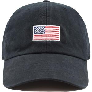 image:imageUSA Flag amp Embroidery Premium 100 Cotton Low Profile Adjustable Baseball Dad Cap1 Flagblack