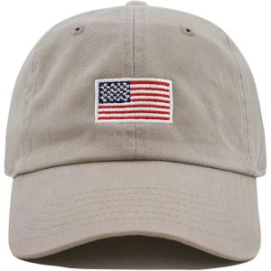 image:imageUSA Flag amp Embroidery Premium 100 Cotton Low Profile Adjustable Baseball Dad Cap1 Flagkhaki