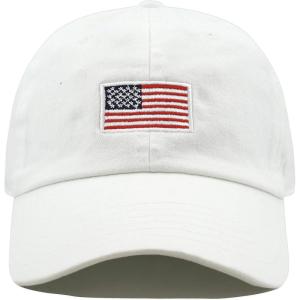 image:imageUSA Flag amp Embroidery Premium 100 Cotton Low Profile Adjustable Baseball Dad Cap1 Flagwhite