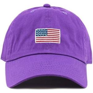 image:imageUSA Flag amp Embroidery Premium 100 Cotton Low Profile Adjustable Baseball Dad CapFlagpurple