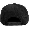 image:image7 Panel Corduroy Cap  Structured Cotton Snapback Flat Bill Adjustable Unisex Streetwear HatBlack
