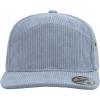 image:image7 Panel Corduroy Cap  Structured Cotton Snapback Flat Bill Adjustable Unisex Streetwear HatBlue