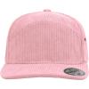 image:image7 Panel Corduroy Cap  Structured Cotton Snapback Flat Bill Adjustable Unisex Streetwear HatLight Pink