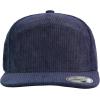 image:image7 Panel Corduroy Cap  Structured Cotton Snapback Flat Bill Adjustable Unisex Streetwear HatNavy