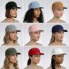 image:image7 Panel Corduroy Cap  Structured Cotton Snapback Flat Bill Adjustable Unisex Streetwear HatOlive