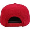 image:image7 Panel Corduroy Cap  Structured Cotton Snapback Flat Bill Adjustable Unisex Streetwear HatRed
