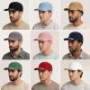 image:image7 Panel Corduroy Cap  Structured Cotton Snapback Flat Bill Adjustable Unisex Streetwear HatRed