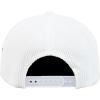 image:image7 Panel Corduroy Cap  Structured Cotton Snapback Flat Bill Adjustable Unisex Streetwear HatWhite