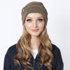 image:imageChemo Slouchy Style Baggy Beanie Cancer Headwear for Women Fleece Lining Winter Hat4 Cross  Khaki