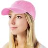 image:imageCotton Baseball Cap Dad Hat  Washed Low Profile Adjustable Hat for Men Women Casual Outdoor Running Golf0 Pink