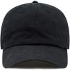 image:imageCotton Baseball Cap Dad Hat  Washed Low Profile Adjustable Hat for Men Women Casual Outdoor Running Golf1 Ponytail  Black