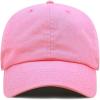 image:imageCotton Baseball Cap Dad Hat  Washed Low Profile Adjustable Hat for Men Women Casual Outdoor Running Golf1 Ponytail  Light Pink