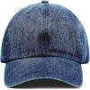 image:imageCotton Baseball Cap Dad Hat  Washed Low Profile Adjustable Hat for Men Women Casual Outdoor Running GolfDark Denim