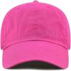 image:imageCotton Baseball Cap Dad Hat  Washed Low Profile Adjustable Hat for Men Women Casual Outdoor Running GolfFuchsia