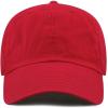 image:imageCotton Baseball Cap Dad Hat  Washed Low Profile Adjustable Hat for Men Women Casual Outdoor Running GolfRed