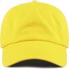 image:imageCotton Baseball Cap Dad Hat  Washed Low Profile Adjustable Hat for Men Women Casual Outdoor Running GolfYellow