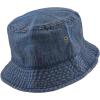 image:imageCotton Bucket Hat Packable Sun Hat  Unisex Summer Travel Beach Fisherman Hat for Men Women Outdoor Fishing Hiking2 Dark Denim