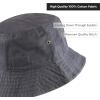 image:imageCotton Bucket Hat Packable Sun Hat  Unisex Summer Travel Beach Fisherman Hat for Men Women Outdoor Fishing HikingCharcoal