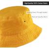 image:imageCotton Bucket Hat Packable Sun Hat  Unisex Summer Travel Beach Fisherman Hat for Men Women Outdoor Fishing HikingGold