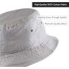 image:imageCotton Bucket Hat Packable Sun Hat  Unisex Summer Travel Beach Fisherman Hat for Men Women Outdoor Fishing HikingGrey