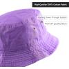 image:imageCotton Bucket Hat Packable Sun Hat  Unisex Summer Travel Beach Fisherman Hat for Men Women Outdoor Fishing HikingLavender