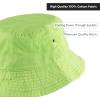 image:imageCotton Bucket Hat Packable Sun Hat  Unisex Summer Travel Beach Fisherman Hat for Men Women Outdoor Fishing HikingLime