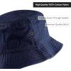image:imageCotton Bucket Hat Packable Sun Hat  Unisex Summer Travel Beach Fisherman Hat for Men Women Outdoor Fishing HikingNavy