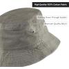 image:imageCotton Bucket Hat Packable Sun Hat  Unisex Summer Travel Beach Fisherman Hat for Men Women Outdoor Fishing HikingOlive