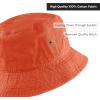 image:imageCotton Bucket Hat Packable Sun Hat  Unisex Summer Travel Beach Fisherman Hat for Men Women Outdoor Fishing HikingOrange