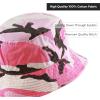 image:imageCotton Bucket Hat Packable Sun Hat  Unisex Summer Travel Beach Fisherman Hat for Men Women Outdoor Fishing HikingPink Camo