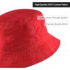 image:imageCotton Bucket Hat Packable Sun Hat  Unisex Summer Travel Beach Fisherman Hat for Men Women Outdoor Fishing HikingRed
