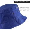image:imageCotton Bucket Hat Packable Sun Hat  Unisex Summer Travel Beach Fisherman Hat for Men Women Outdoor Fishing HikingRoyal