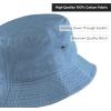 image:imageCotton Bucket Hat Packable Sun Hat  Unisex Summer Travel Beach Fisherman Hat for Men Women Outdoor Fishing HikingSky Blue