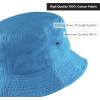 image:imageCotton Bucket Hat Packable Sun Hat  Unisex Summer Travel Beach Fisherman Hat for Men Women Outdoor Fishing HikingTurquoise