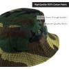 image:imageCotton Bucket Hat Packable Sun Hat  Unisex Summer Travel Beach Fisherman Hat for Men Women Outdoor Fishing HikingWoodland Camouflage