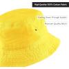 image:imageCotton Bucket Hat Packable Sun Hat  Unisex Summer Travel Beach Fisherman Hat for Men Women Outdoor Fishing HikingYellow