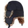 image:imageFaux Fur Safety Reflective Aviator Trapper Hat Snow Ski Trooper Winter Cap1 Plain  Black