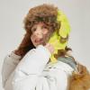 image:imageFaux Fur Safety Reflective Aviator Trapper Hat Snow Ski Trooper Winter Cap1 Plain  Neon Yellow