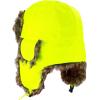 image:imageFaux Fur Safety Reflective Aviator Trapper Hat Snow Ski Trooper Winter Cap1 Plain  Neon Yellow