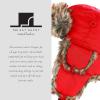 image:imageFaux Fur Safety Reflective Aviator Trapper Hat Snow Ski Trooper Winter Cap1 Plain  Red