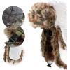 image:imageFaux Fur Safety Reflective Aviator Trapper Hat Snow Ski Trooper Winter Cap1 Plain  White