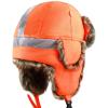 image:imageFaux Fur Safety Reflective Aviator Trapper Hat Snow Ski Trooper Winter Cap1 Reflective  Blaze Orange
