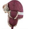 image:imageFaux Fur Safety Reflective Aviator Trapper Hat Snow Ski Trooper Winter Cap1 Reflective  Burgundy