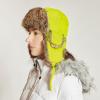 image:imageFaux Fur Safety Reflective Aviator Trapper Hat Snow Ski Trooper Winter Cap1 Reflective  Neon Yellow